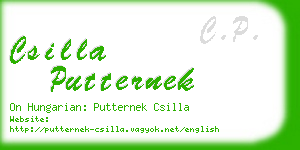 csilla putternek business card